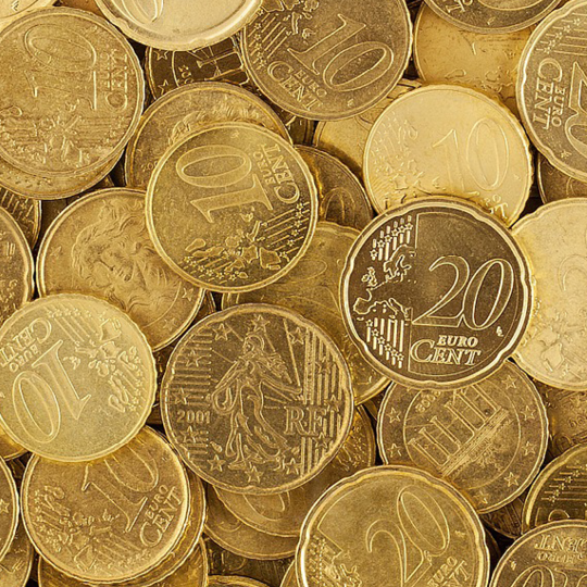 Euro-Münzen verschiedener Nennwerte
