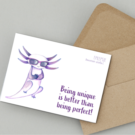 Postkarte Axolotl