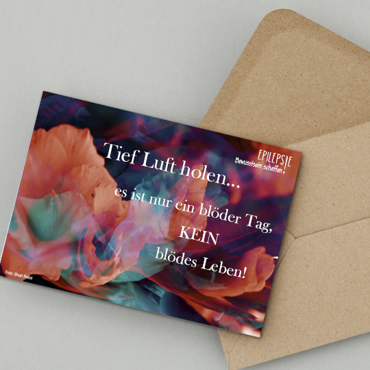Postkarte Luft holen