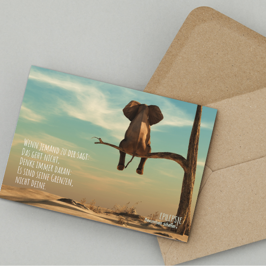 Postkarte Elefant