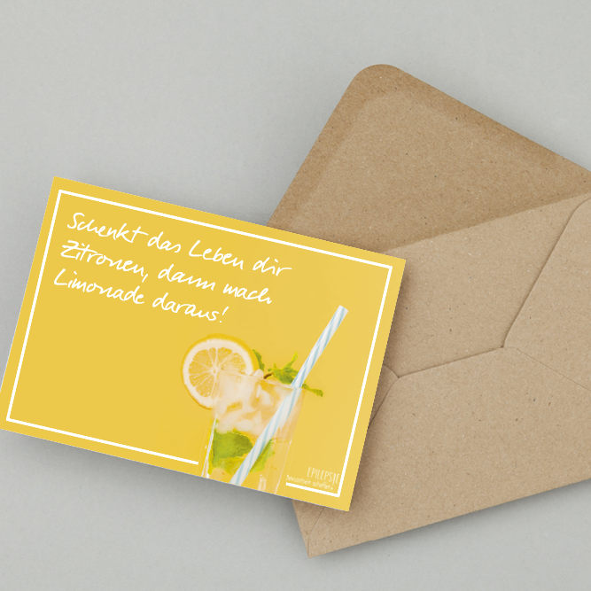 Postkarte Zitrone